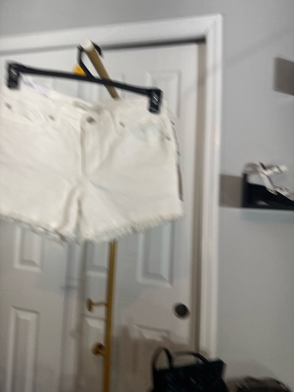Joe's Jeans White Frayed Hem Denim Shorts - Picture 4 of 5